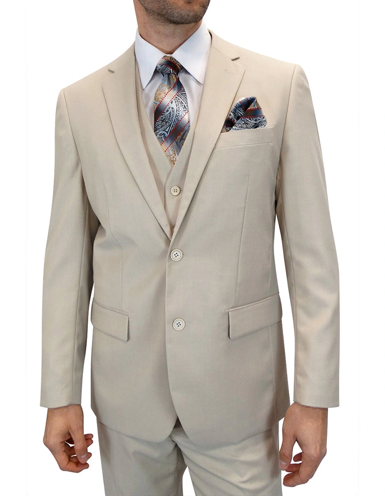 Stilvoller Tan Anzug 3-teilig| TS2V| Der perfekte Look für jeden Anlass! Elegant und modern.